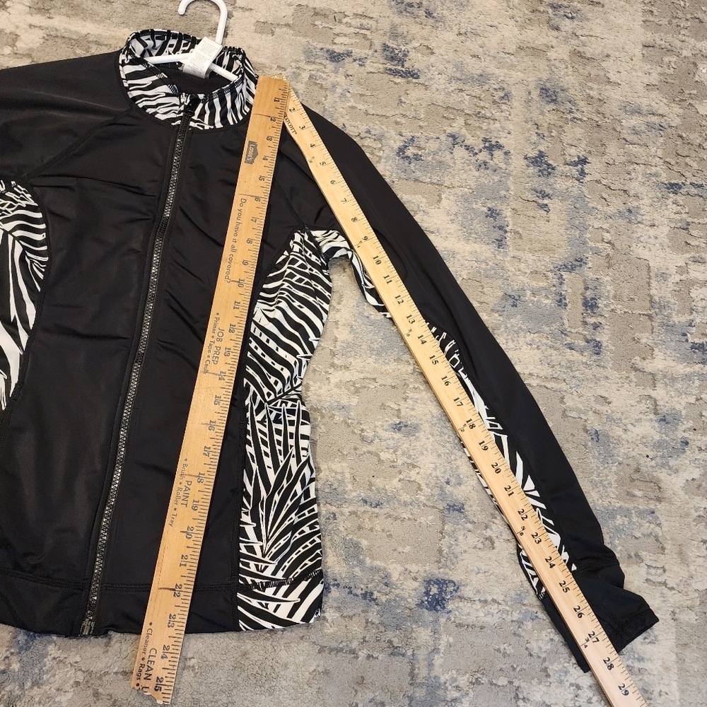 Tommy Bahama Black and White Zebra Coverup - Picture 7 of 16